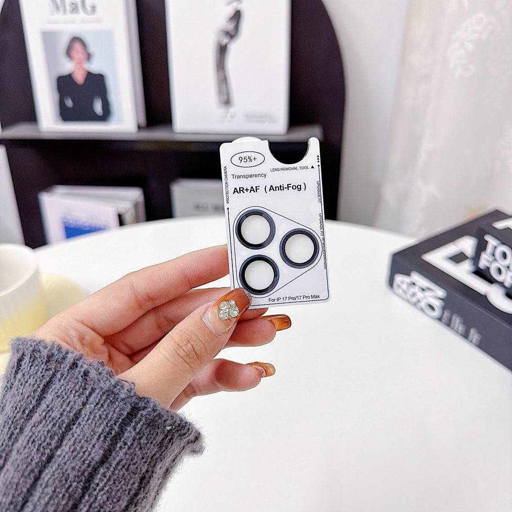 Camera Lens Protection Ring - iPhone Series AF+AF Anti-Reflection 3D Radian 9H Metal Aluminum Alloy