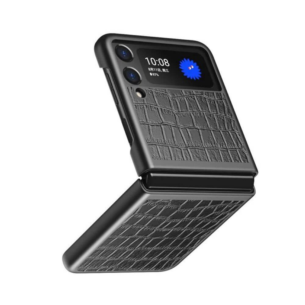 Premium Luxury Crocodile Pattern Leather Phone Case - Samsung Z Fold 4