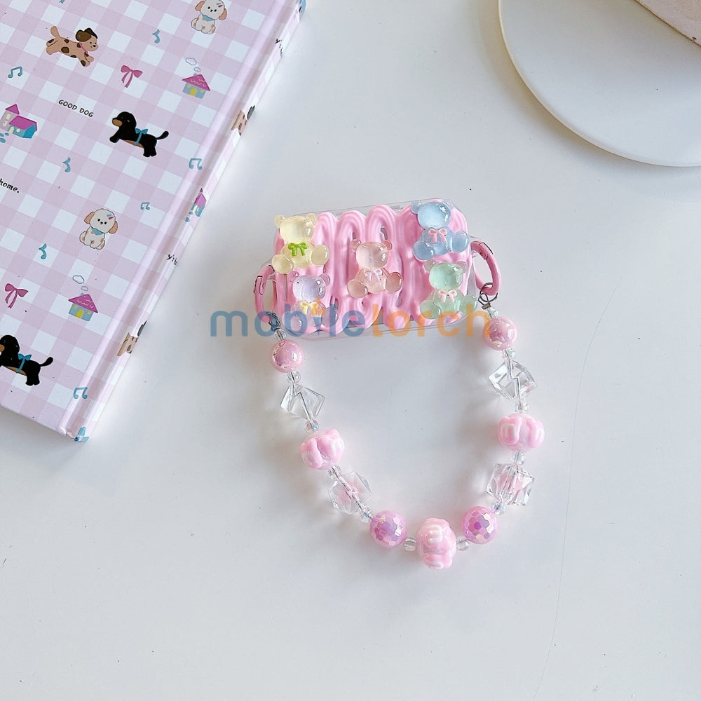 Cute Mini Cartoon Mirror Pop Universal Stand with Crystal Bracelet