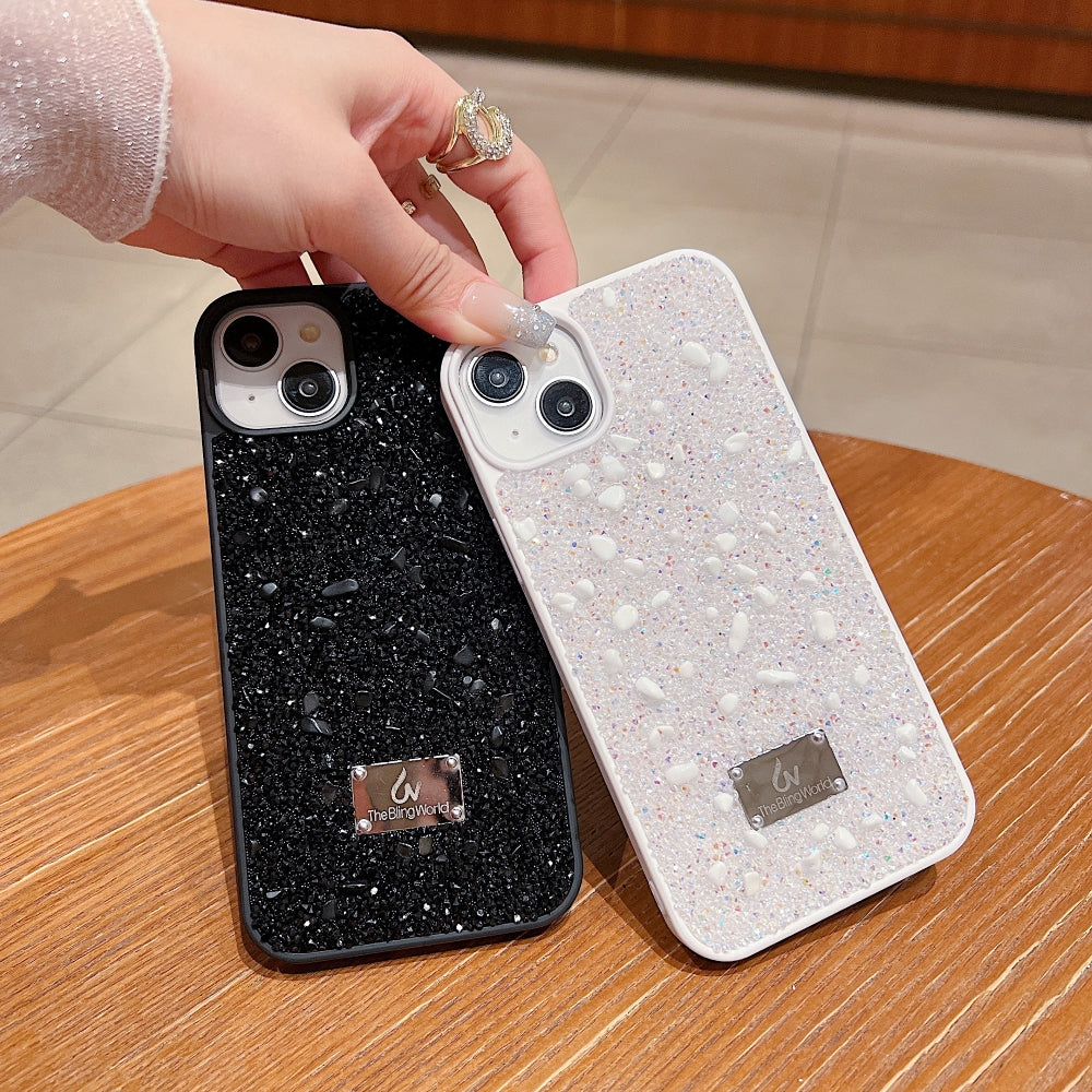 Diamond Studded Pattern Glittery Phone Case