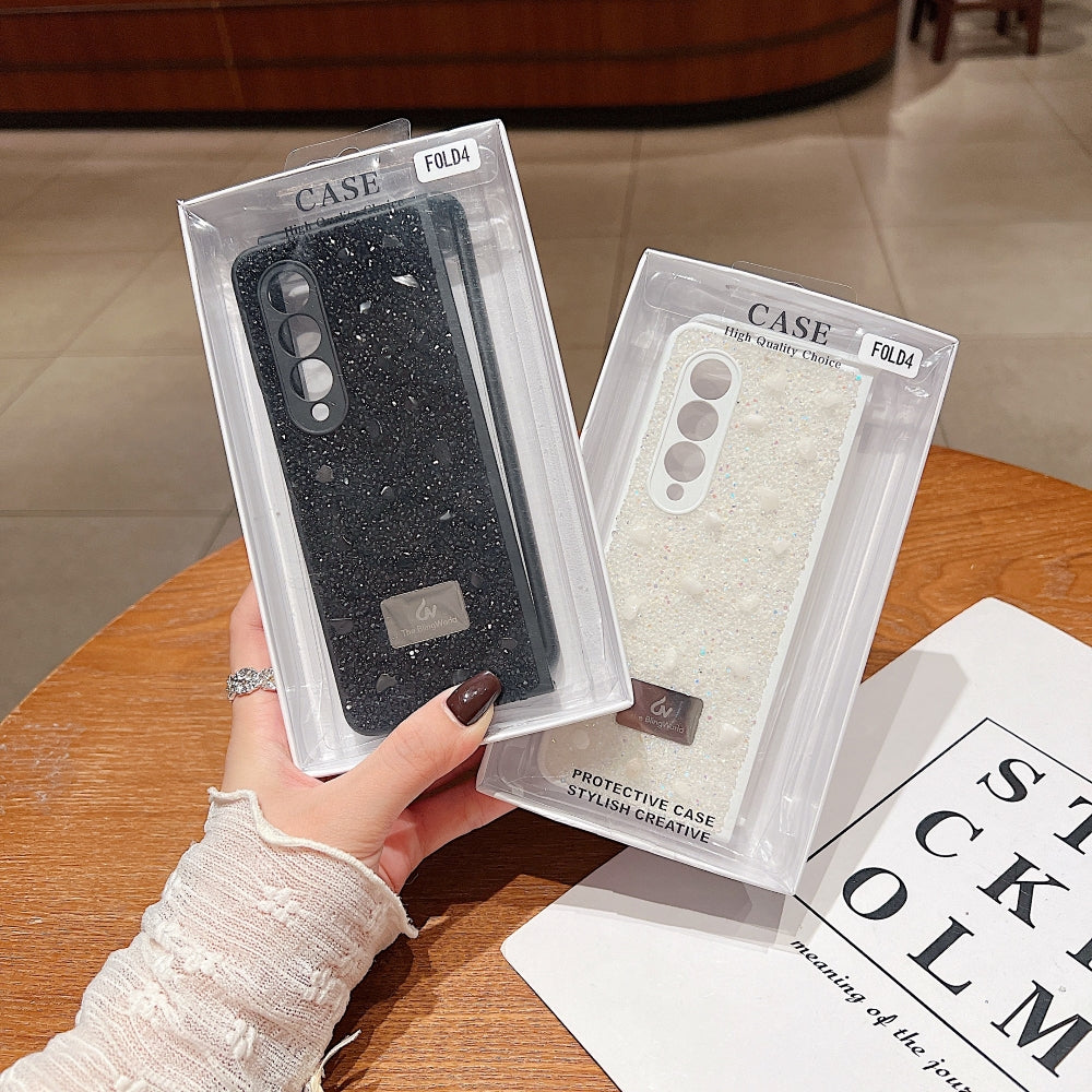 Diamond Studded Pattern Glittery Phone Case - Samsung Z Fold 5