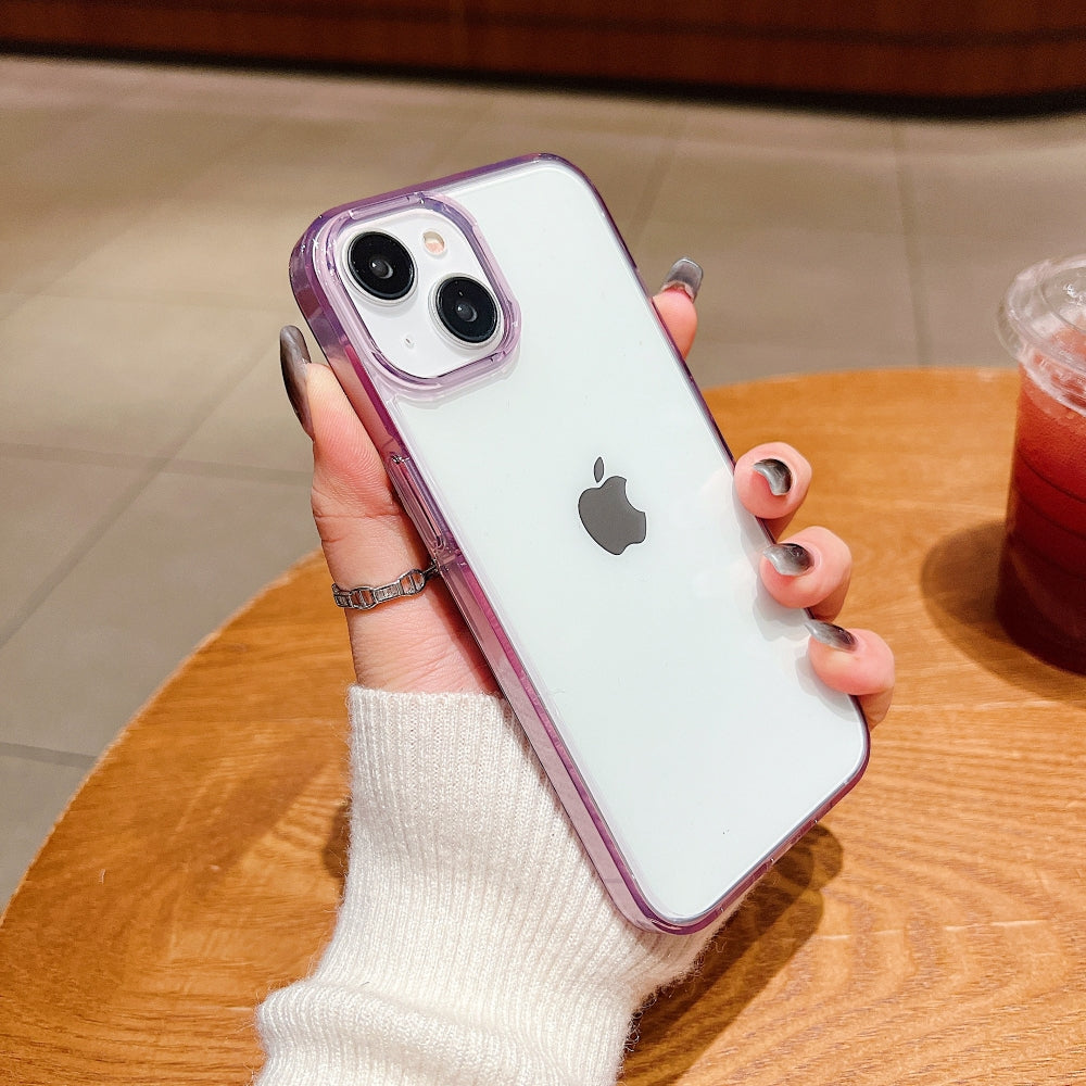 Electroplating Transparent Case with Colorful Border