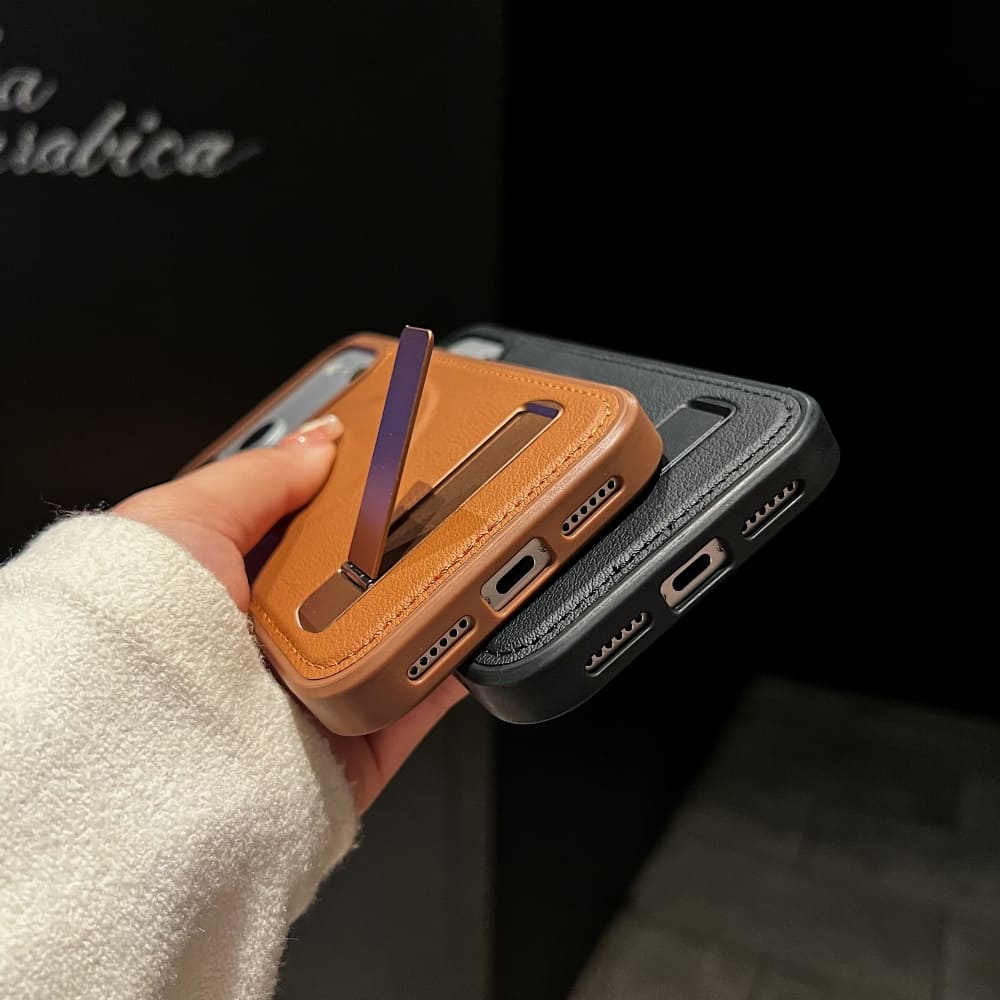 Elite Kickstand Leather Phone Case