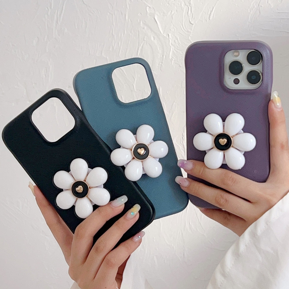 Flower Pop Grip Shockproof PC (Hard) Phone Case - iPhone 14 Pro Max