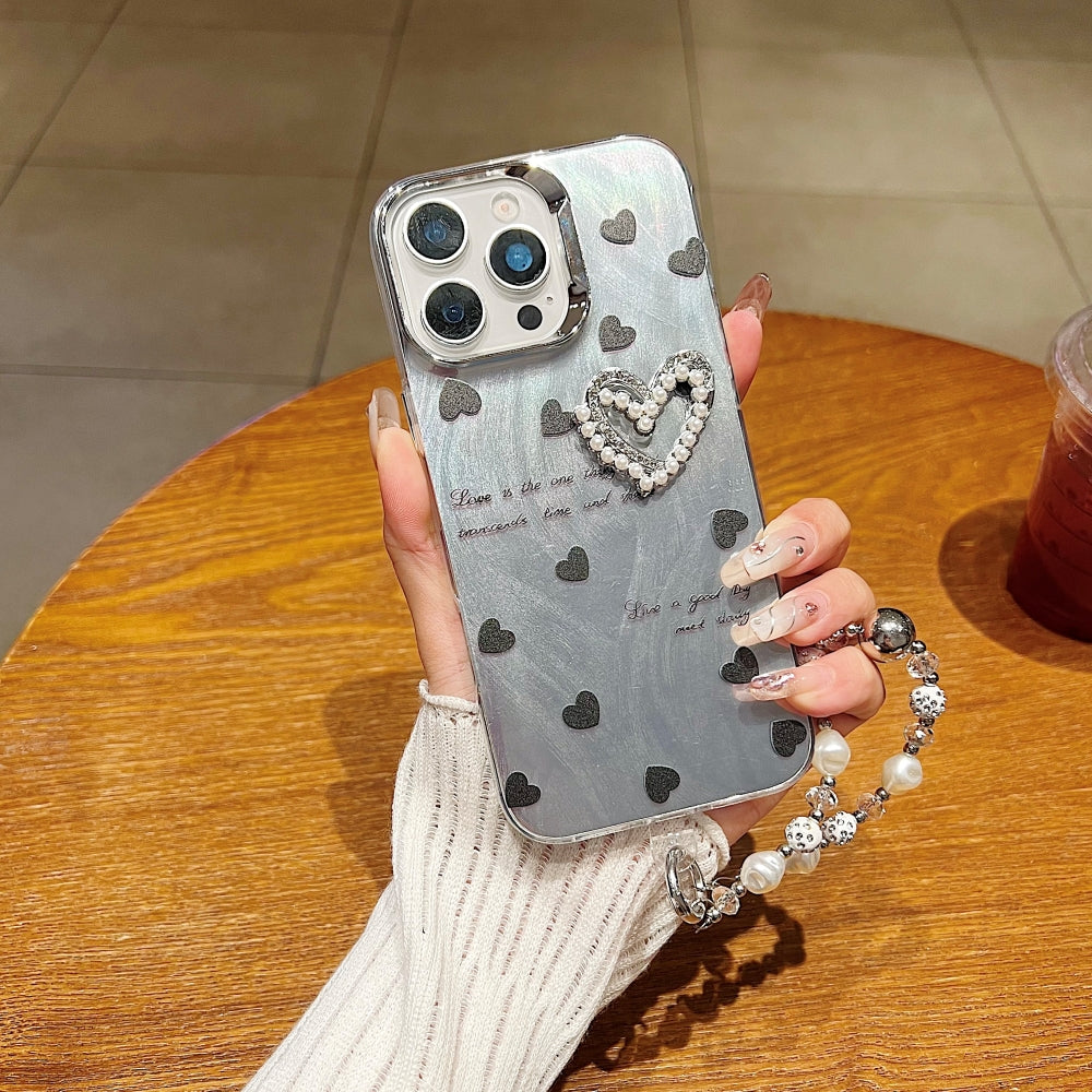 Heart and Rose Printed Phone Case
