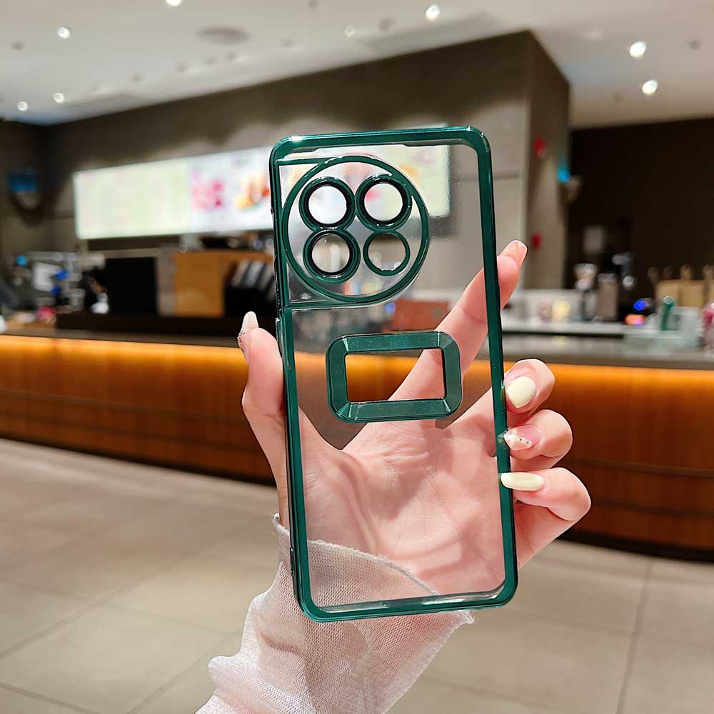 Transparent Chrome Ring Camera Protection Case
