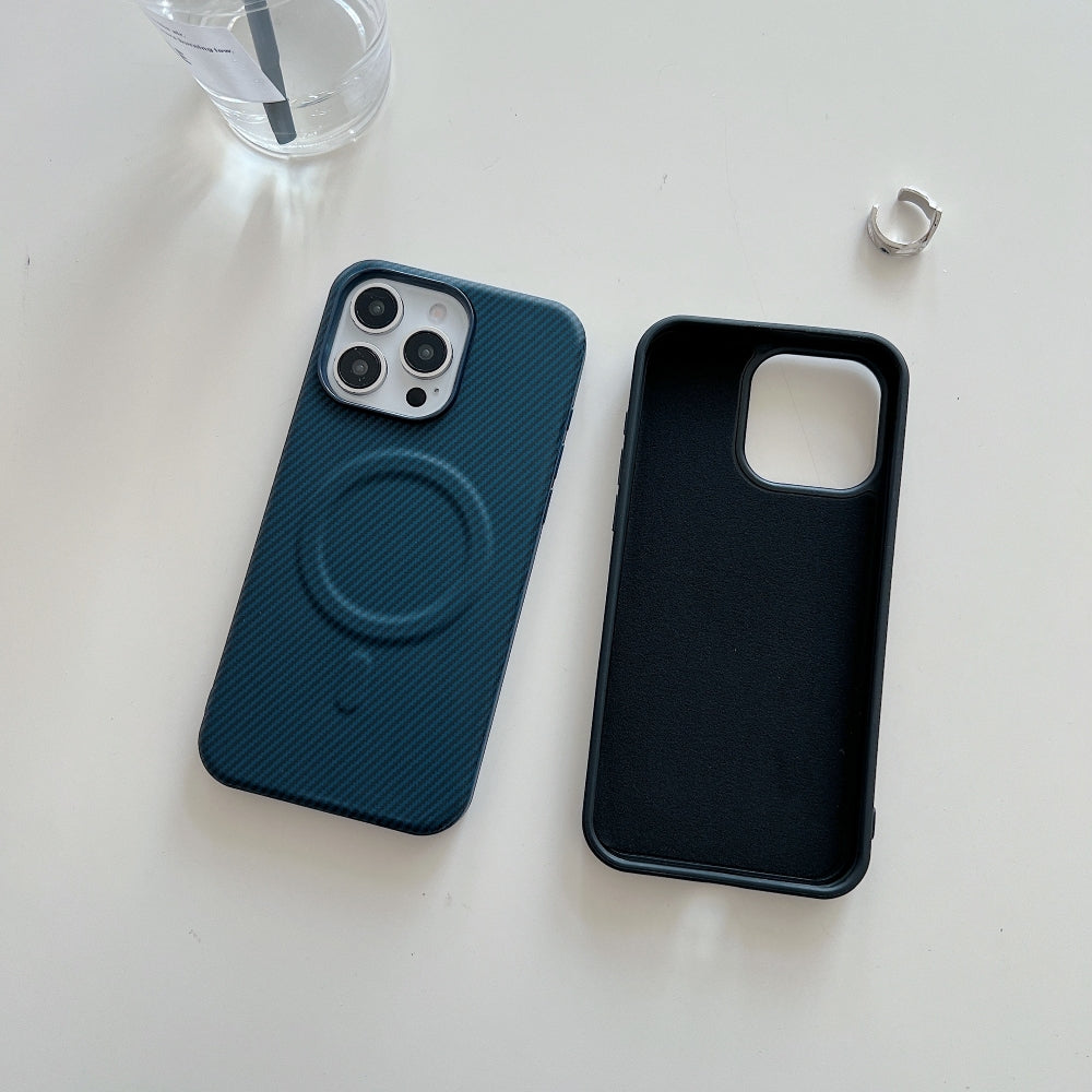Magnetic Carbon Fiber Texture Shockproof Phone Case