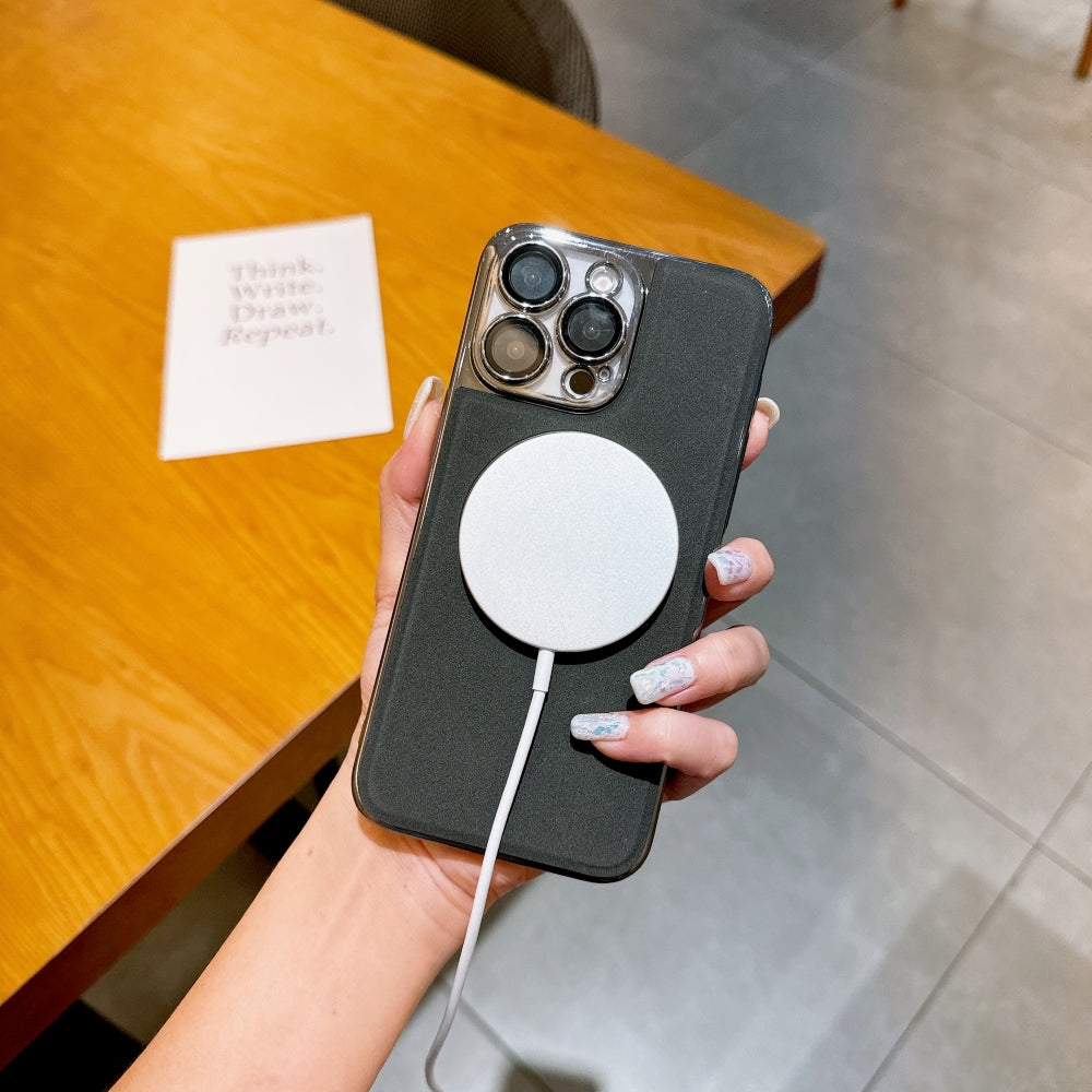 Magnetic Wireless Charge Shockproof Leather Phone Case