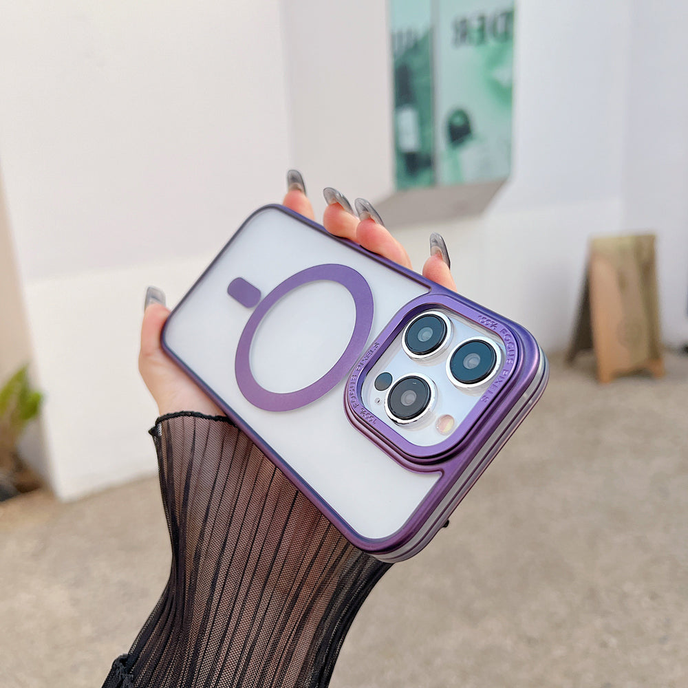 Metal Camera Frame Magsafe Phone Case