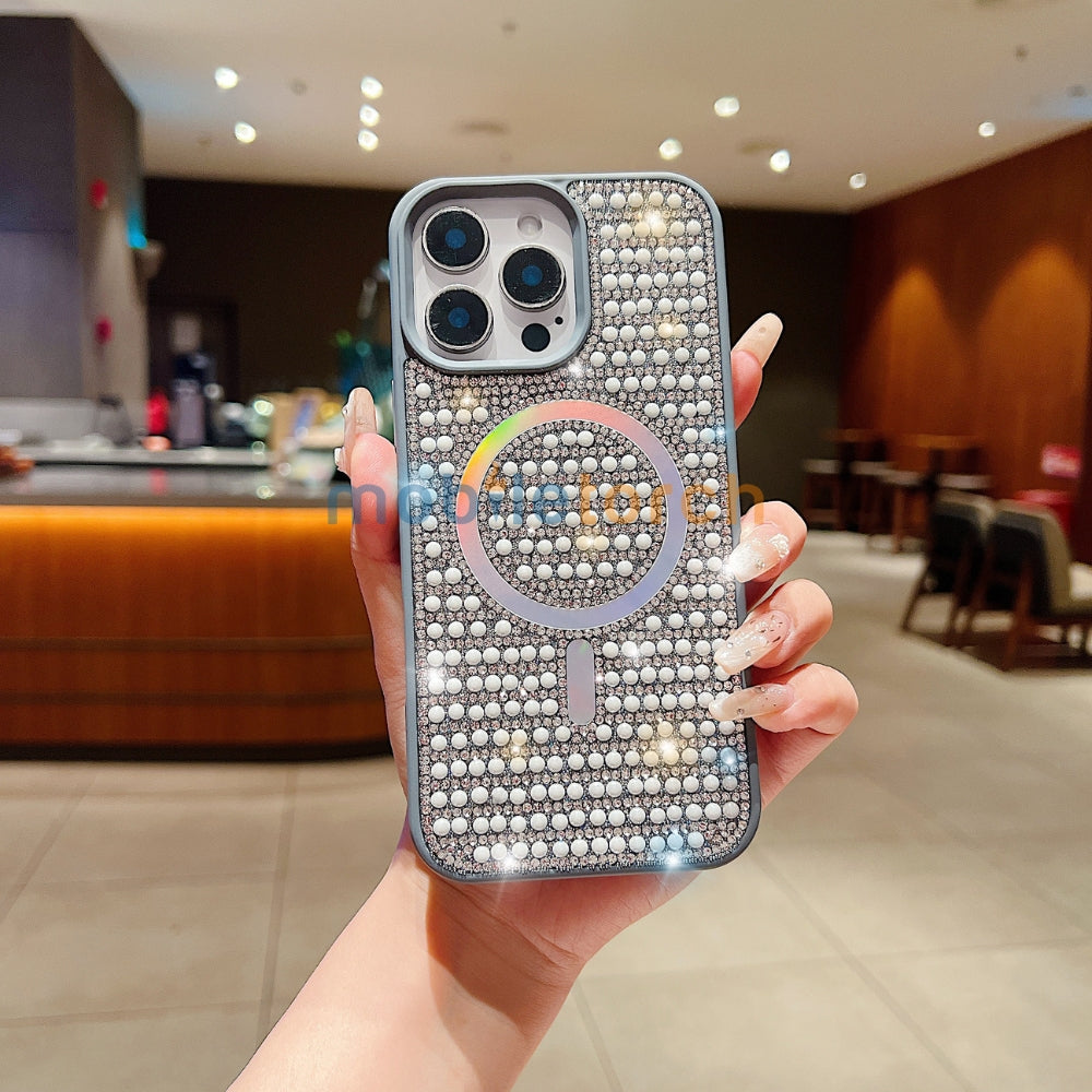 Shining Star and Pearl Diamond Magsafe Phone Case