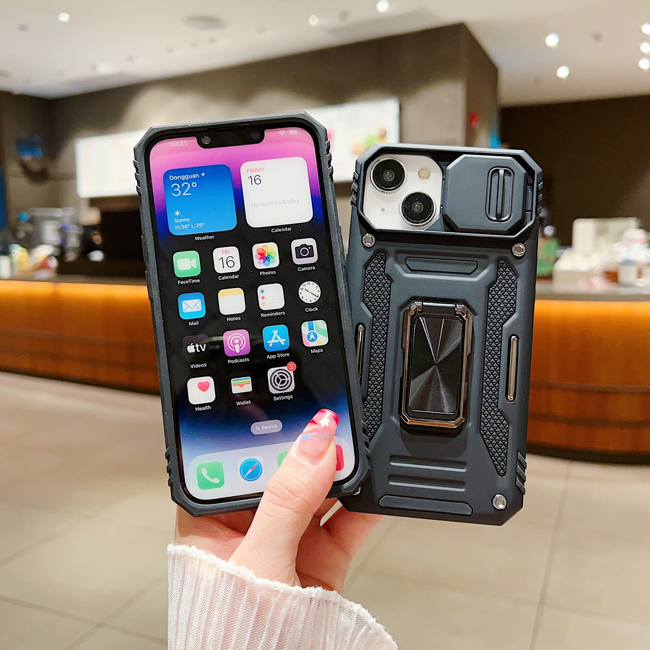 Shockproof Camera Shutter Ring Holder Stand Cover