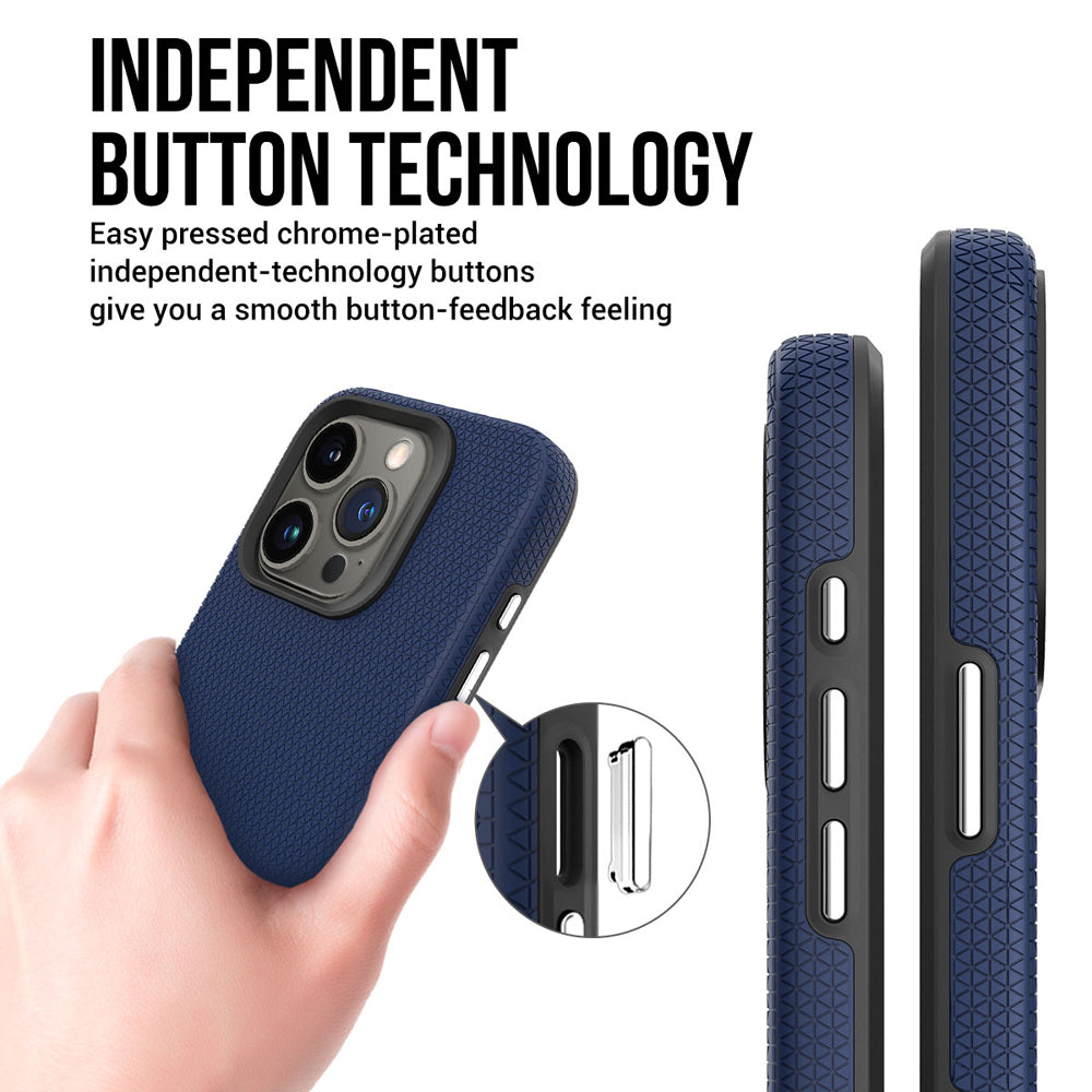 Shockproof Rugged Metal Button Phone Case