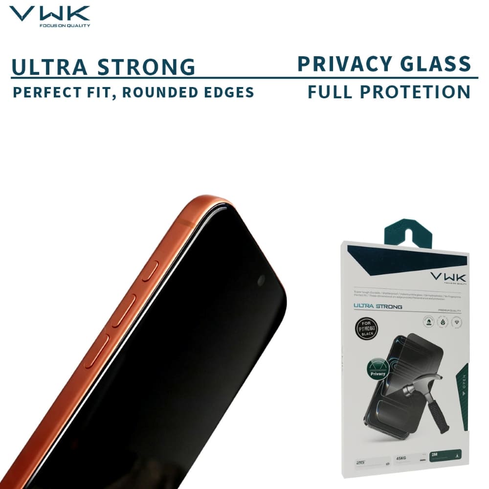 VWK Ultra Strong Full Protection HD Tempered Glass - iPhone Series