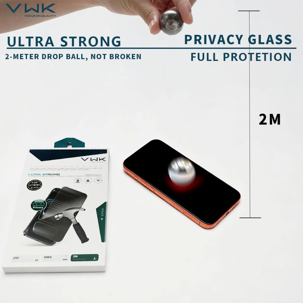 VWK Ultra Strong Full Protection HD Tempered Glass - iPhone Series