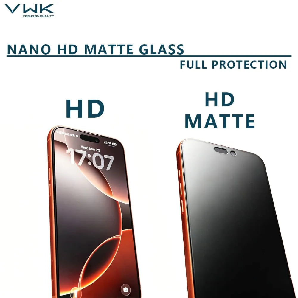 VWK Nano Hd Full Protection Tempered Glass - iPhone Series