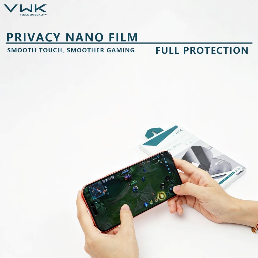 VWK Privacy Nano Matte Film Explosion Proof Tempered Glass - iPhone Series
