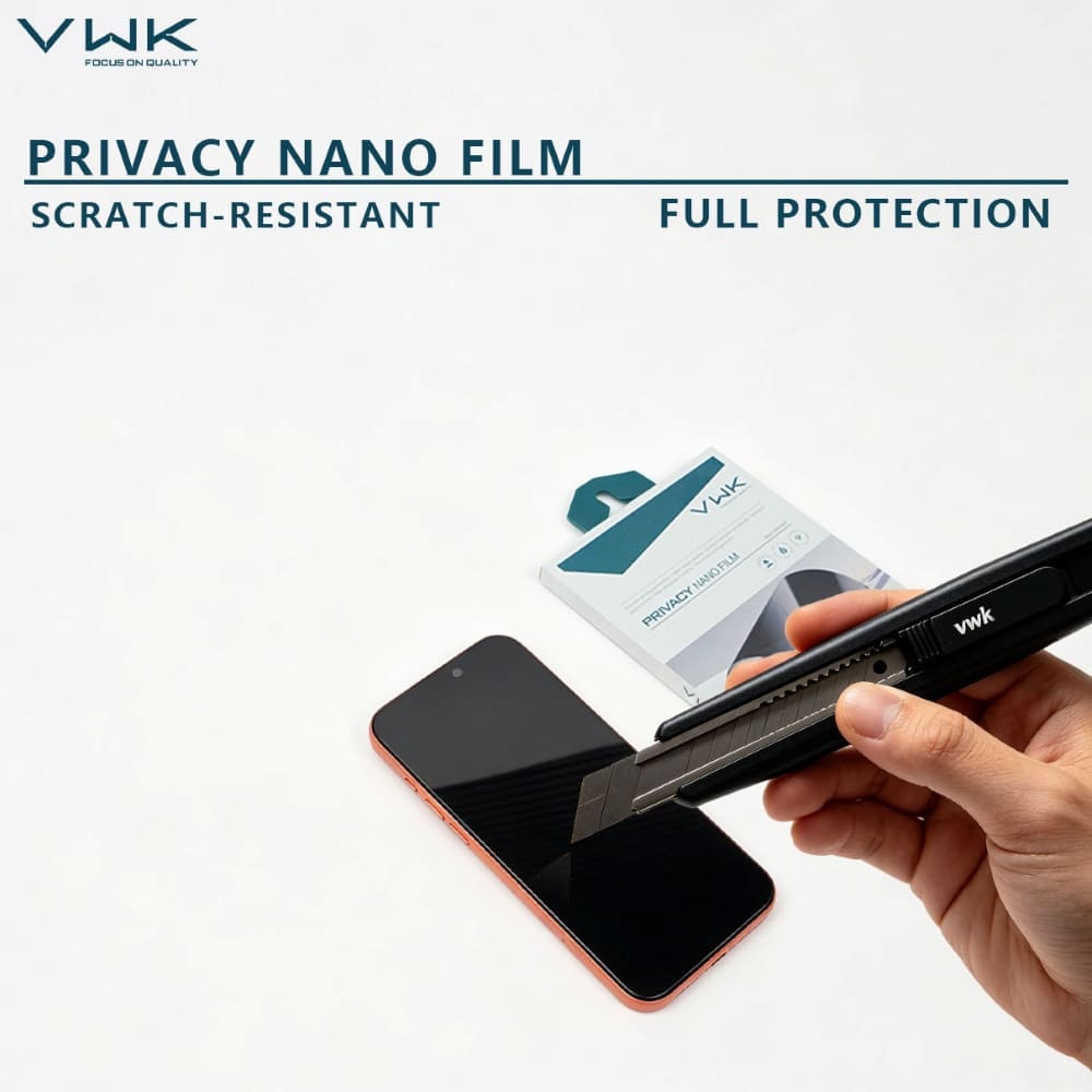 VWK Privacy Nano Matte Film Explosion Proof Tempered Glass - iPhone Series