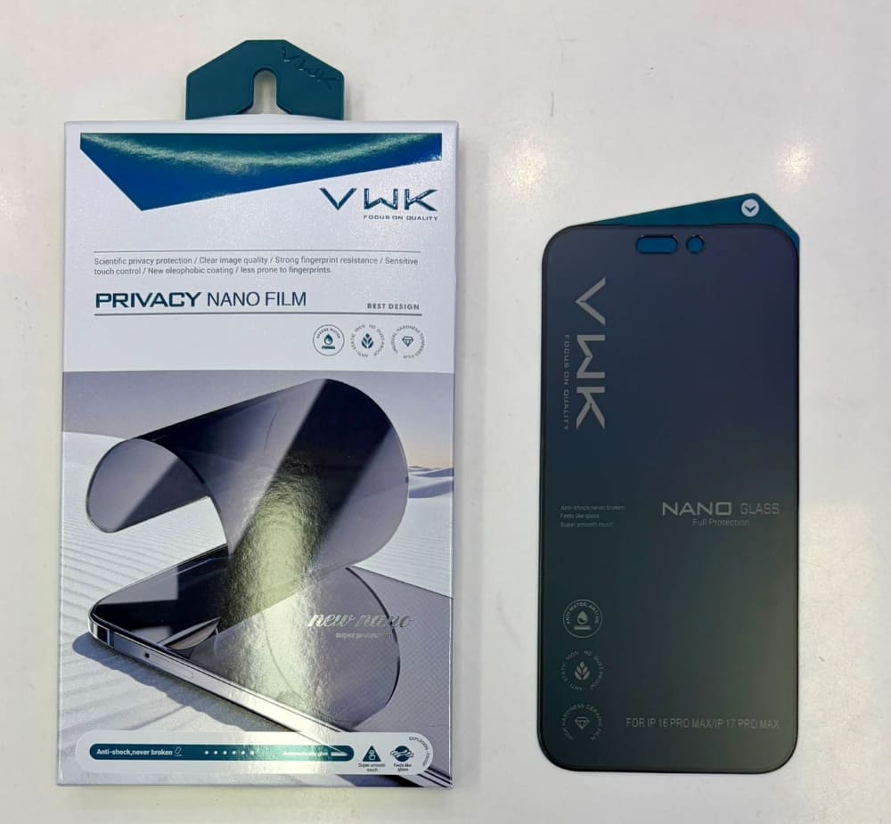 VWK Privacy Nano Matte Film Explosion Proof Tempered Glass - iPhone Series