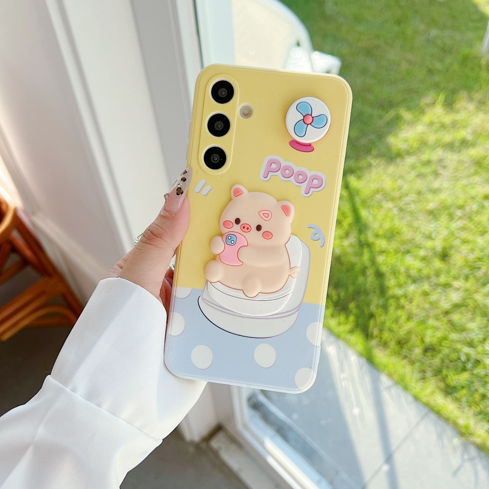 3D Spin Flower Silicone Soft Phone Case