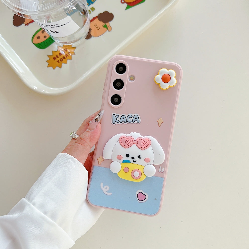 3D Spin Flower Silicone Soft Phone Case