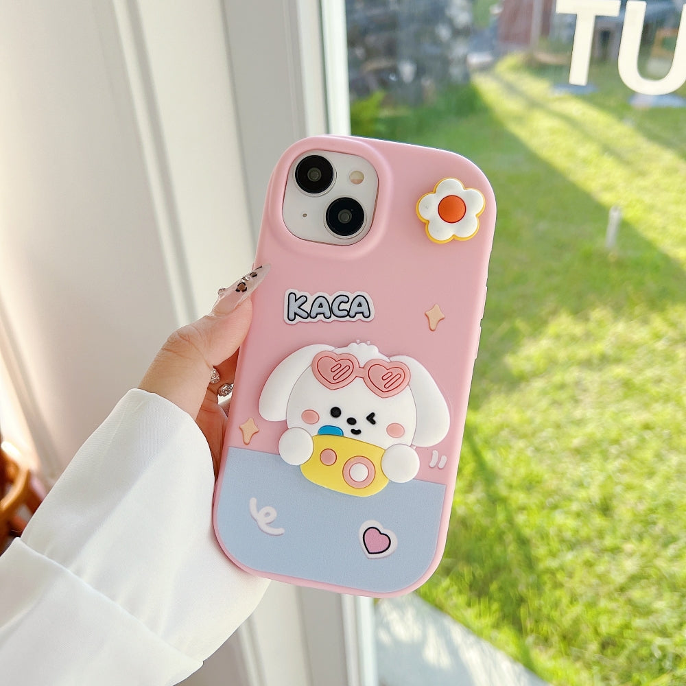 3D Spin Flower Silicone Soft Phone Case