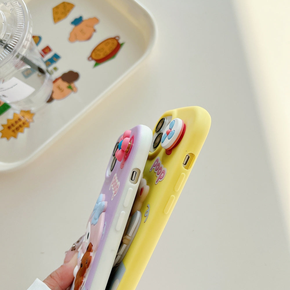 3D Spin Flower Silicone Soft Phone Case