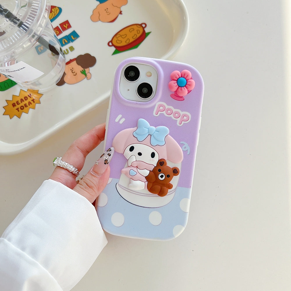 3D Spin Flower Silicone Soft Phone Case