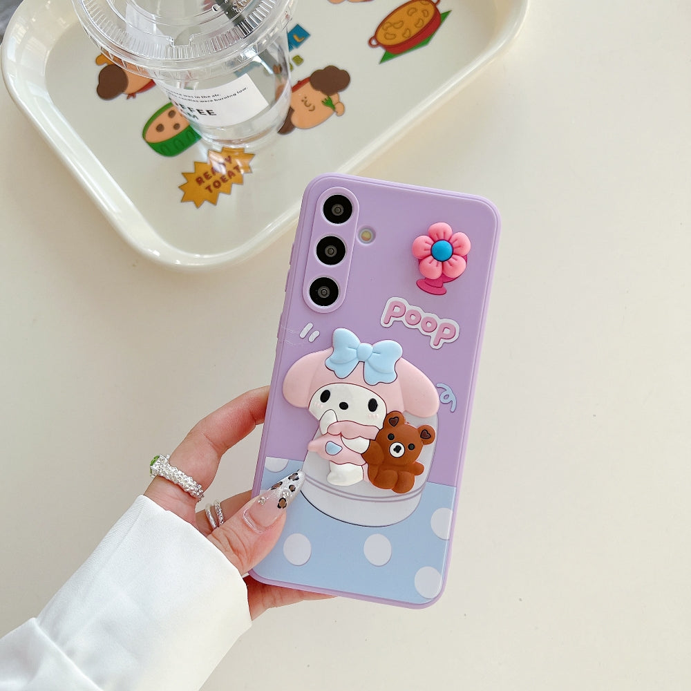 3D Spin Flower Silicone Soft Phone Case
