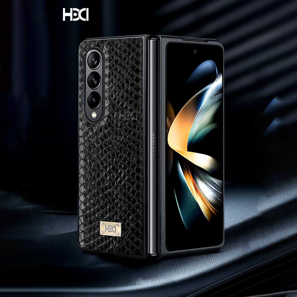 Artificial Alligator 3D Skin Plating Shockproof PU Leather Case - Samsung Z Fold 3