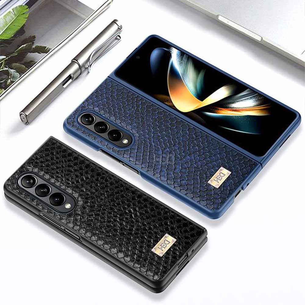 Artificial Alligator 3D Skin Plating Shockproof PU Leather Case - Samsung Z Flip 4