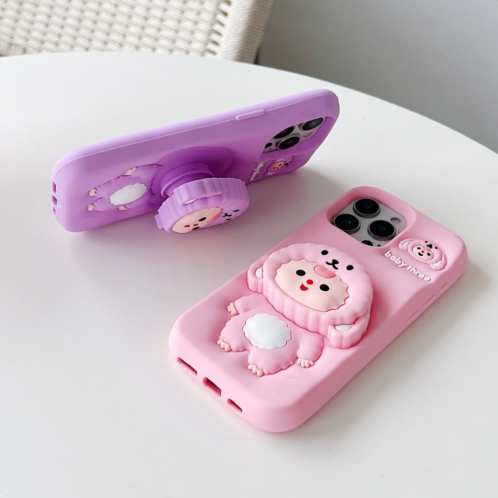 Cartoon Baby Holder Silicone Phone Case