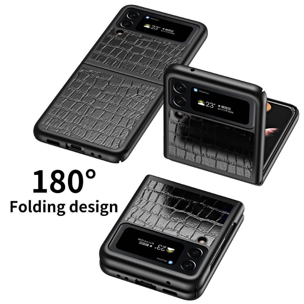 Premium Luxury Crocodile Pattern Leather Phone Case - Samsung Z Fold 4