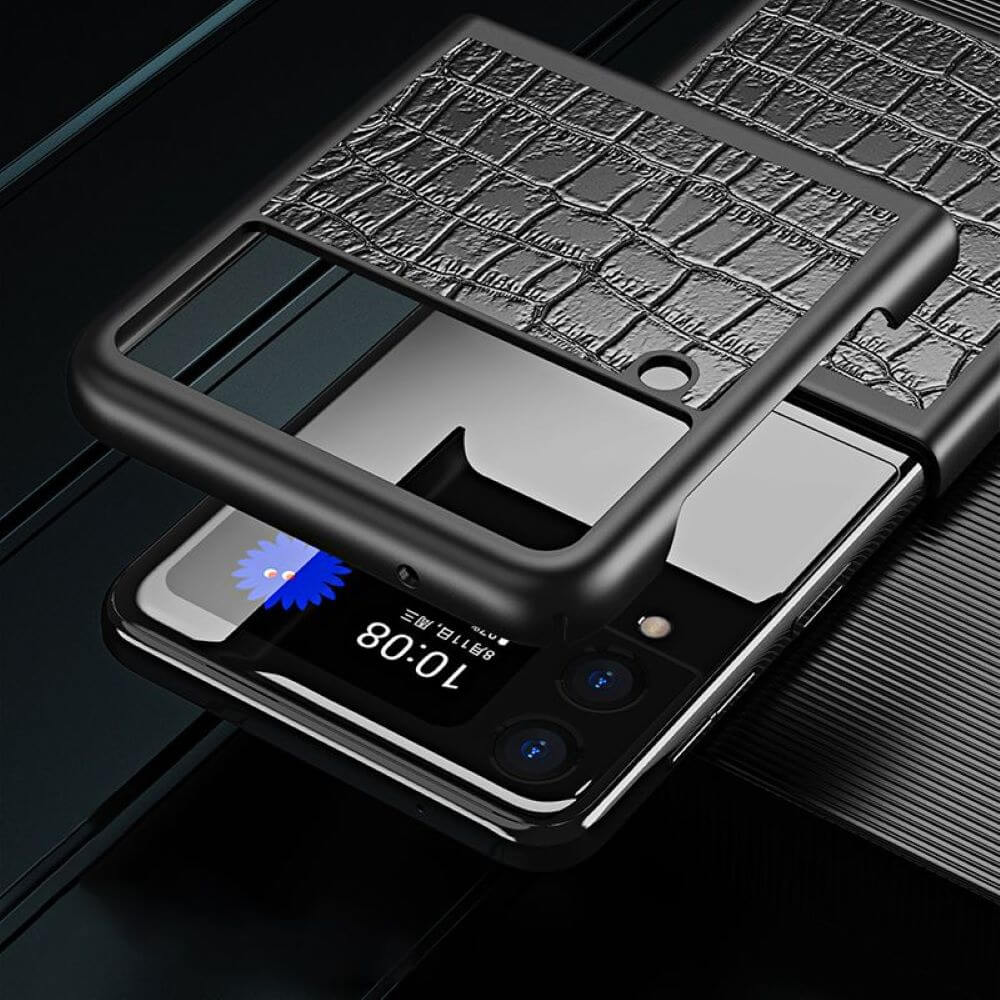 Premium Luxury Crocodile Pattern Leather Phone Case - Samsung Z Fold 4