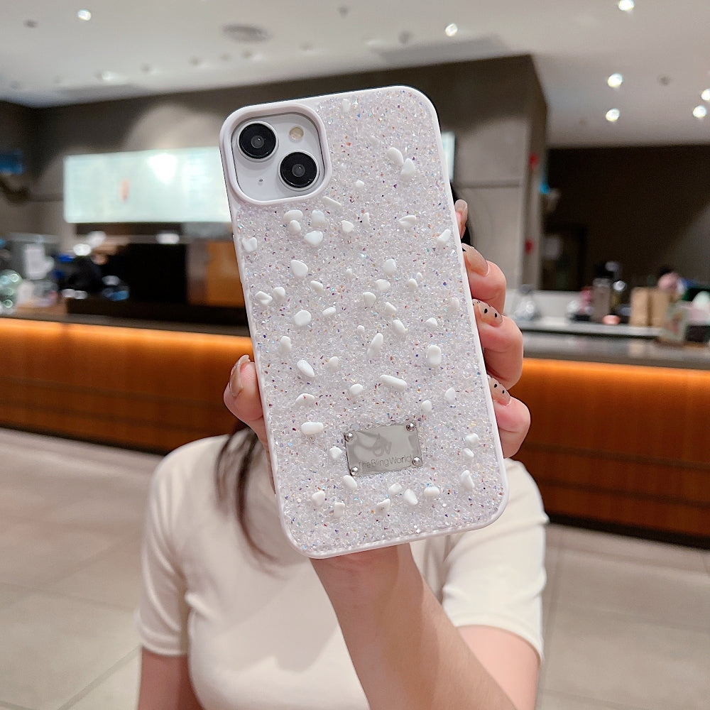 Diamond Studded Pattern Glittery Phone Case