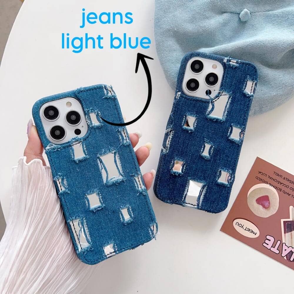 Distressed Denim Fashion Jeans Case (Only ₹150 as an Add-on)