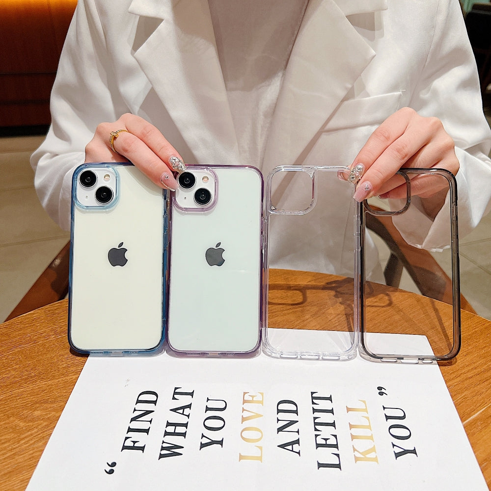 Electroplating Transparent Case with Colorful Border