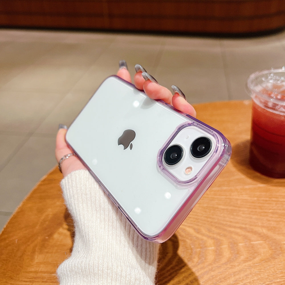 Electroplating Transparent Case with Colorful Border