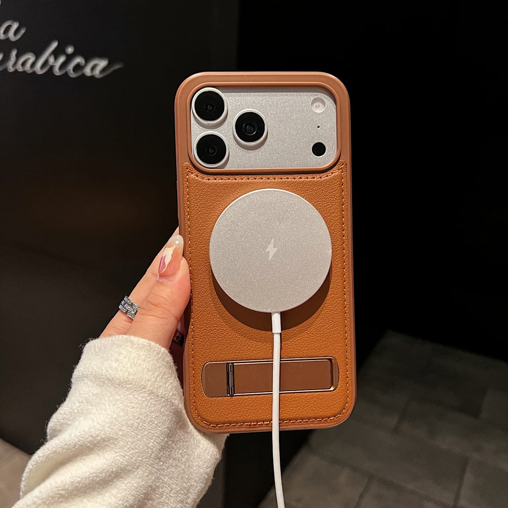 Elite Kickstand Leather Phone Case