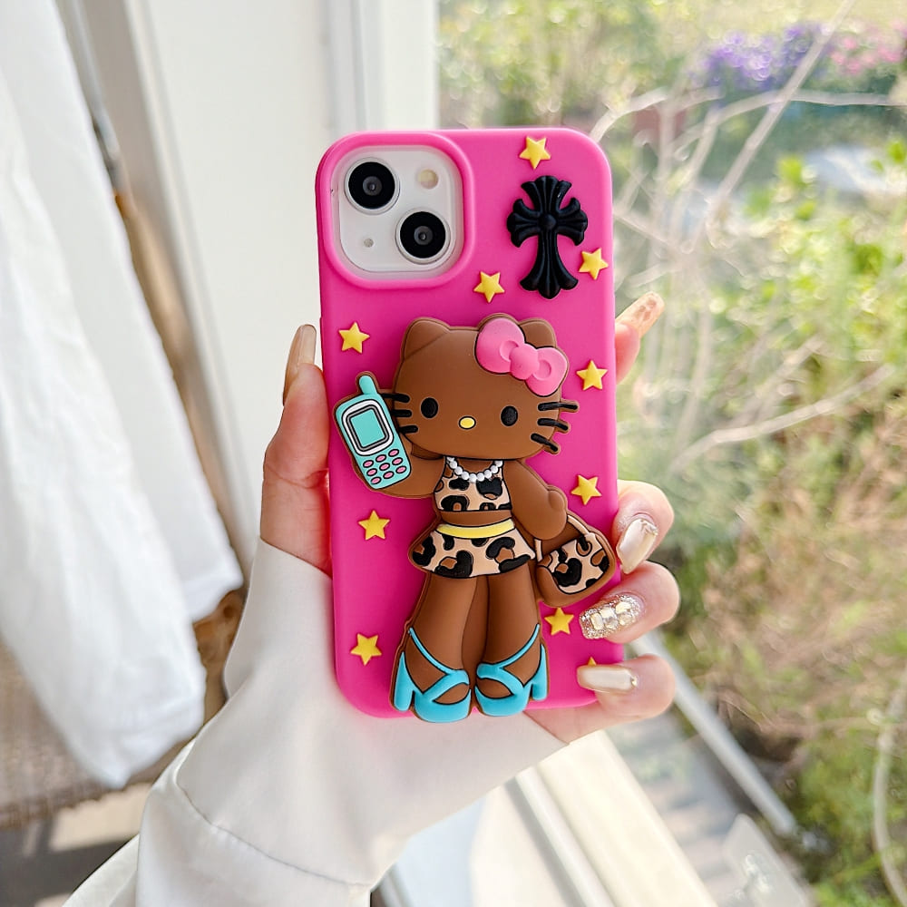 Fashionista Cat Silicone Phone Case