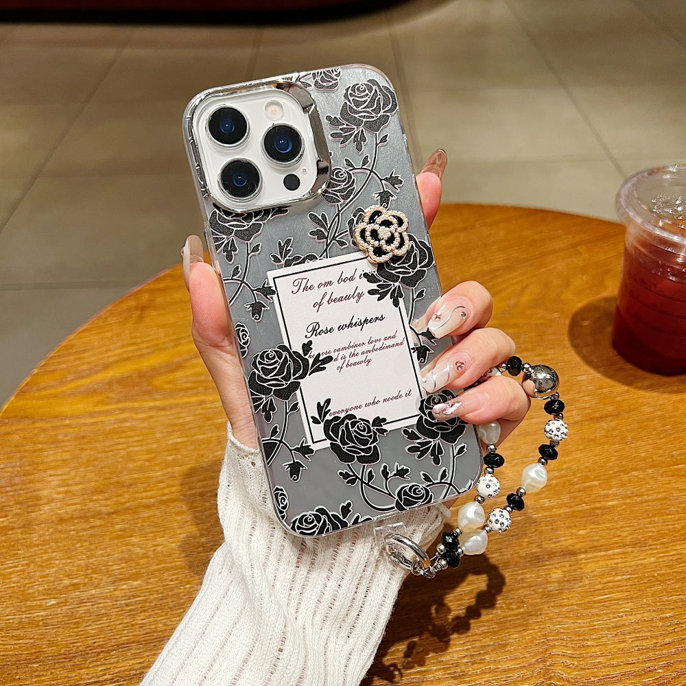 Heart and Rose Printed Phone Case
