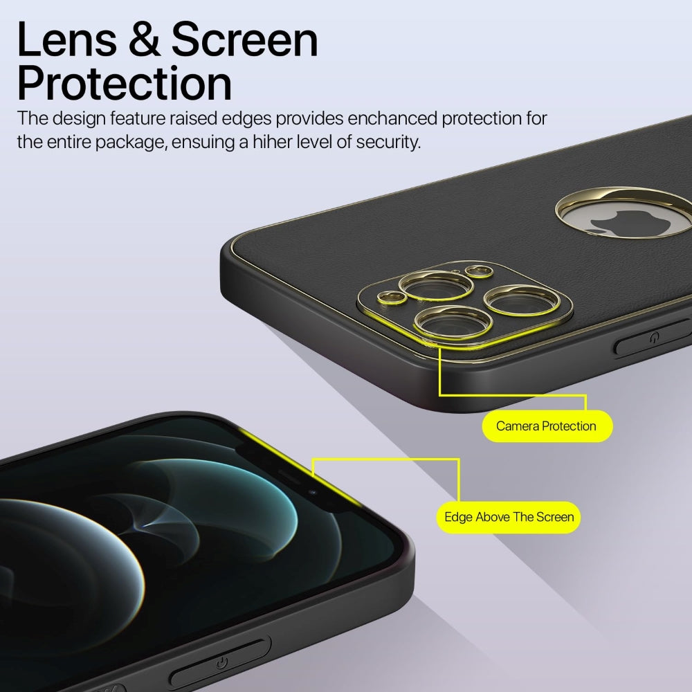 Leather Metal Plating Camera Protection Cover