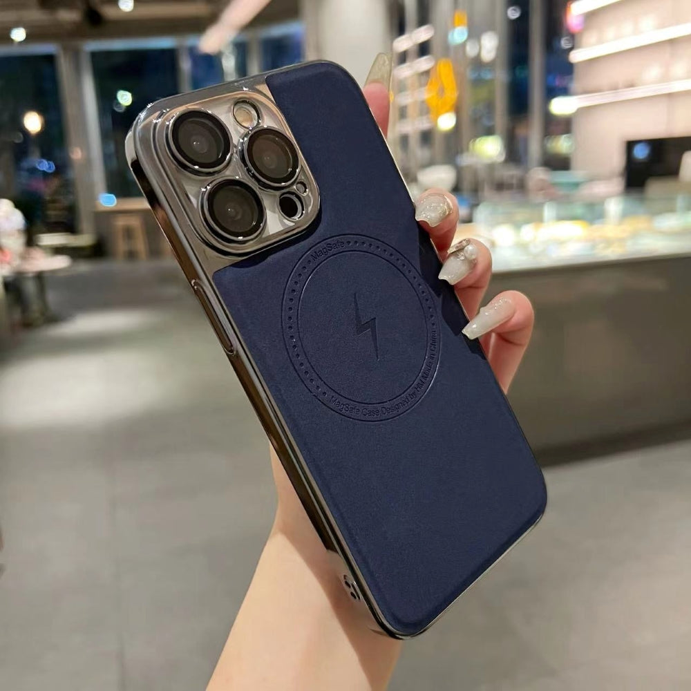 Magnetic Wireless Charge Shockproof Leather Phone Case