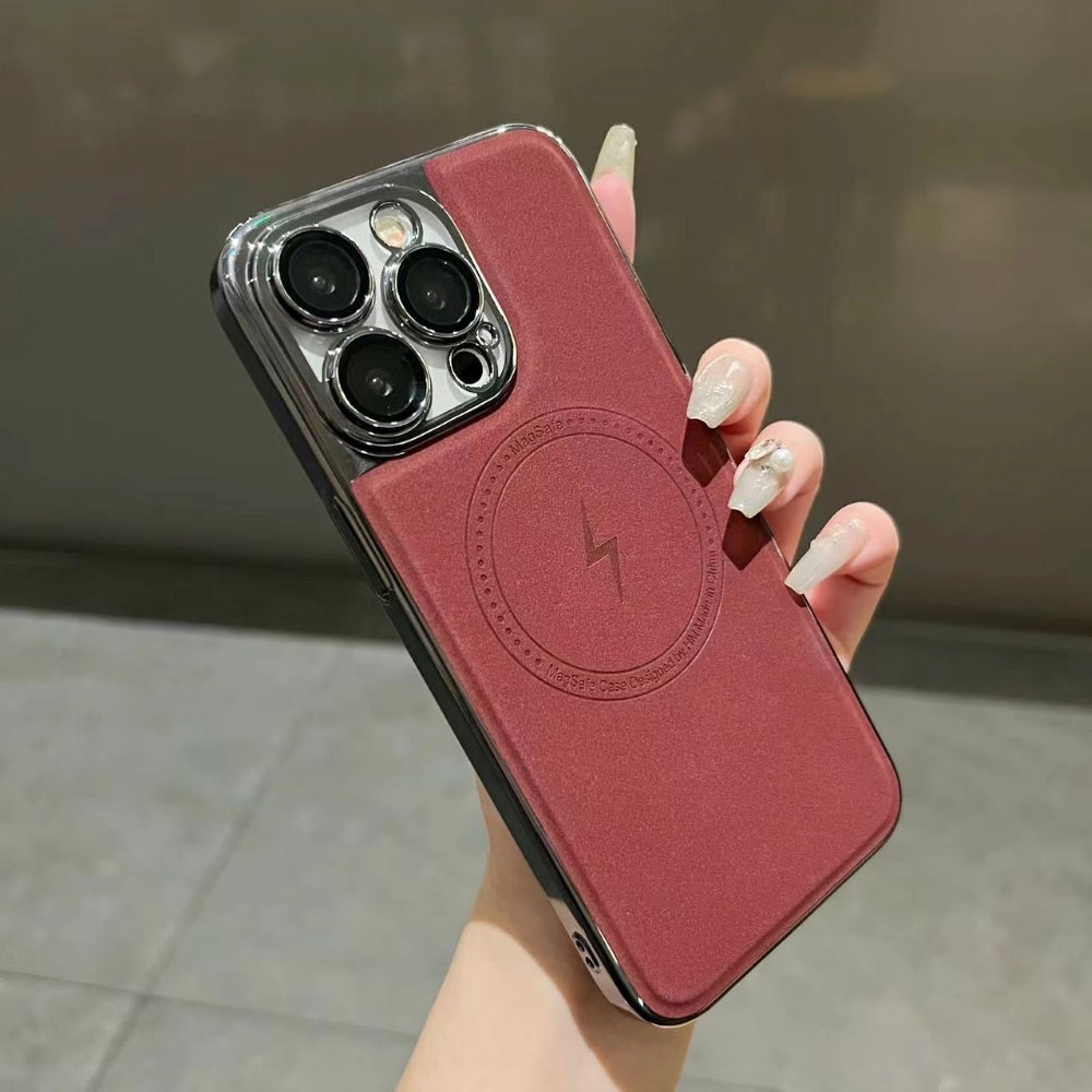 Magnetic Wireless Charge Shockproof Leather Phone Case