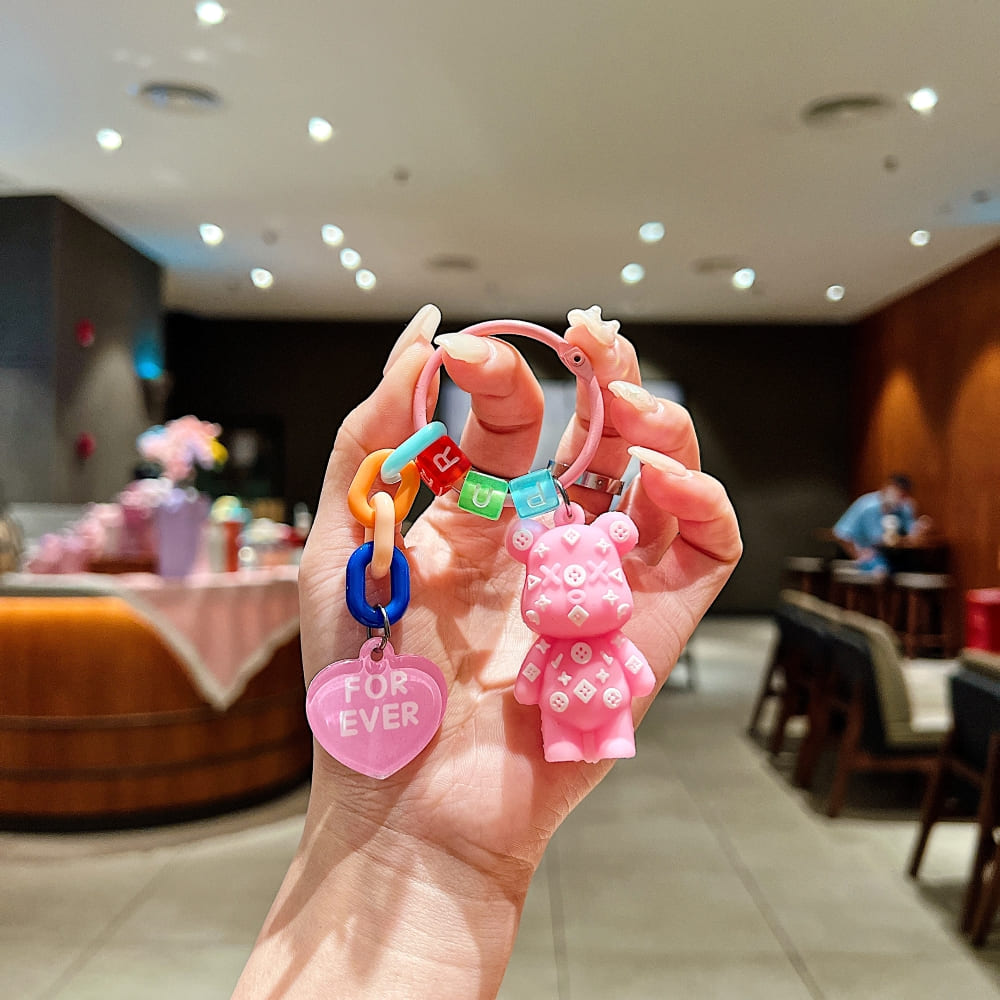 Playful Rainbow Candy Vibe Phone Charm | Keychain | Handbag Charm