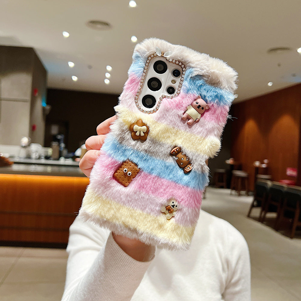 Rainbow Furry 3D Toy Camera Protection Soft Phone Case