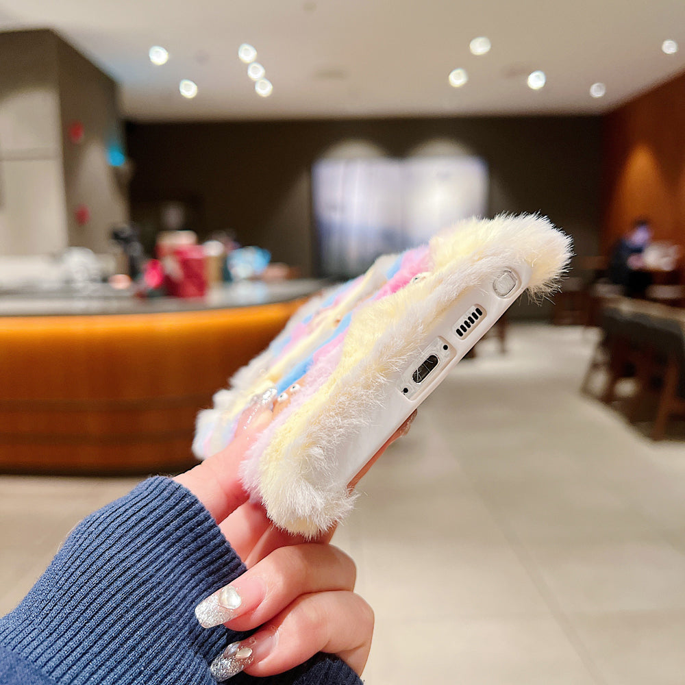 Rainbow Furry 3D Toy Camera Protection Soft Phone Case