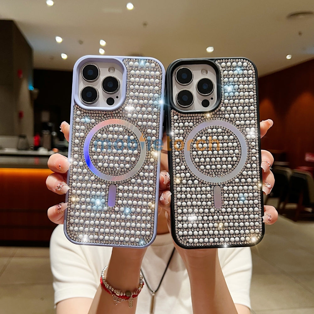 Shining Star and Pearl Diamond Magsafe Phone Case