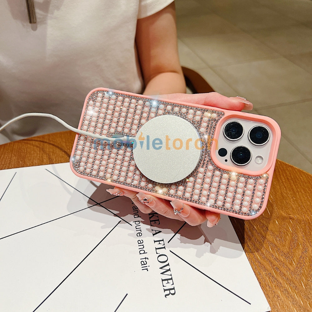 Shining Star and Pearl Diamond Magsafe Phone Case