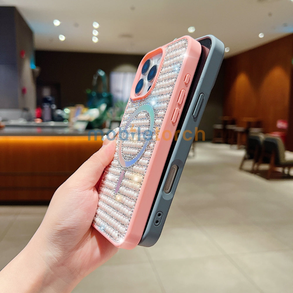 Shining Star and Pearl Diamond Magsafe Phone Case