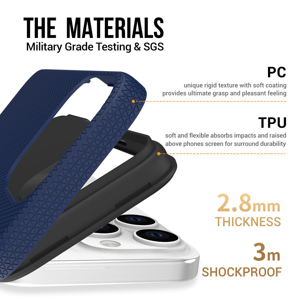 Shockproof Rugged Metal Button Phone Case